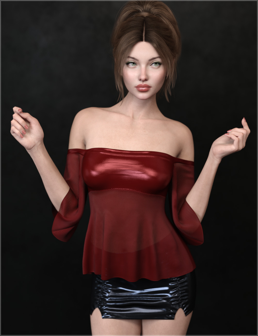 dForce Celebrate Top Genesis 9 by: Sveva, 3D Models by Daz 3D