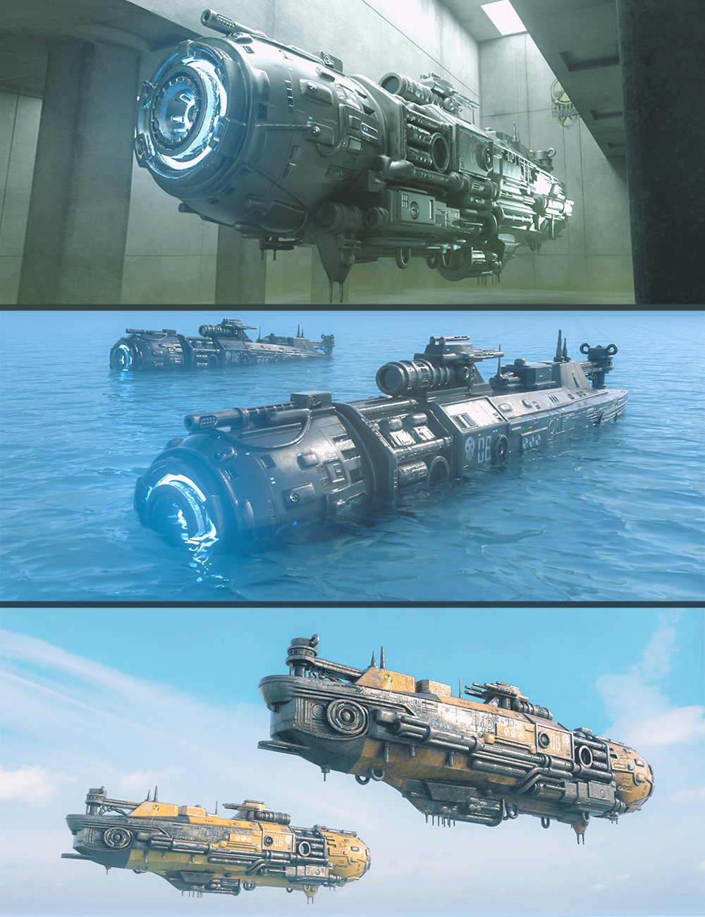 Polish Sci-Fi Submarine Ship