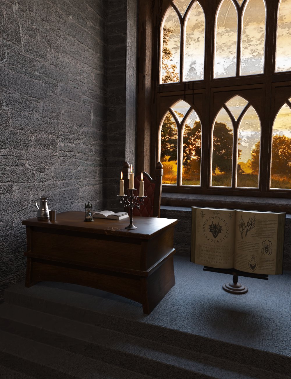 FG Wizard Room by: IronmanFugazi1968, 3D Models by Daz 3D