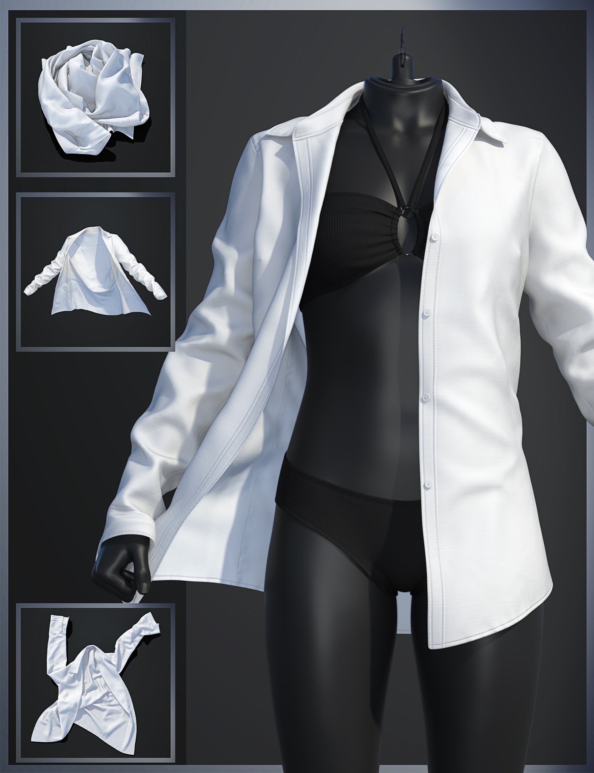 dForce SU Long Sleeve Shirt for Genesis 9 dForce SU Long Sleeve Shirt for Genesis 9