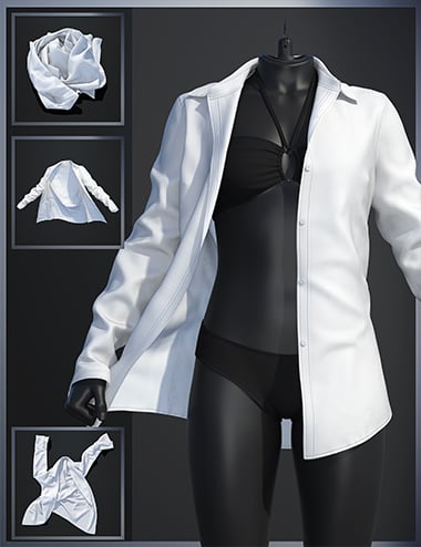 dForce SU Long Sleeve Shirt for Genesis 9