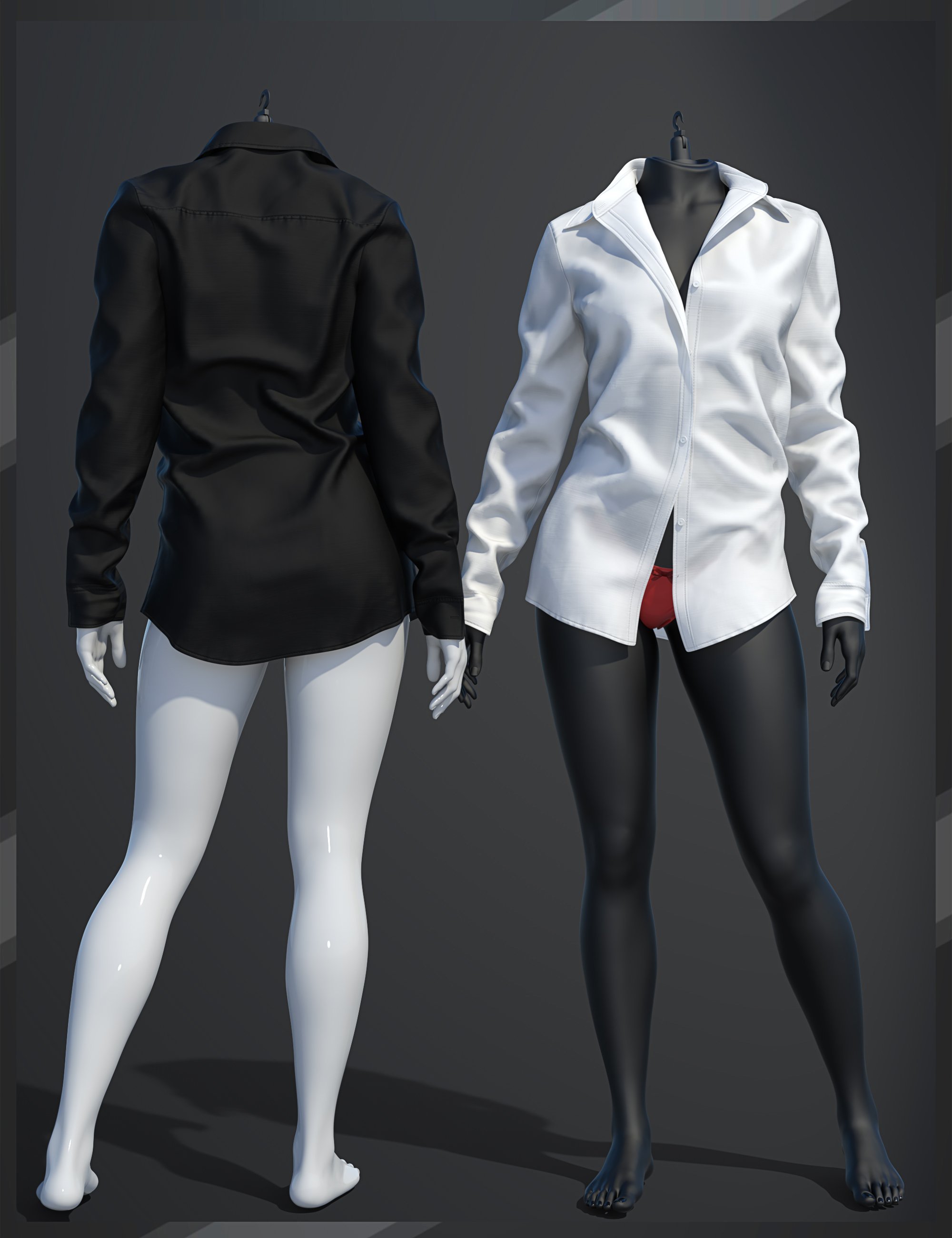 dForce SU Long Sleeve Shirt for Genesis 9