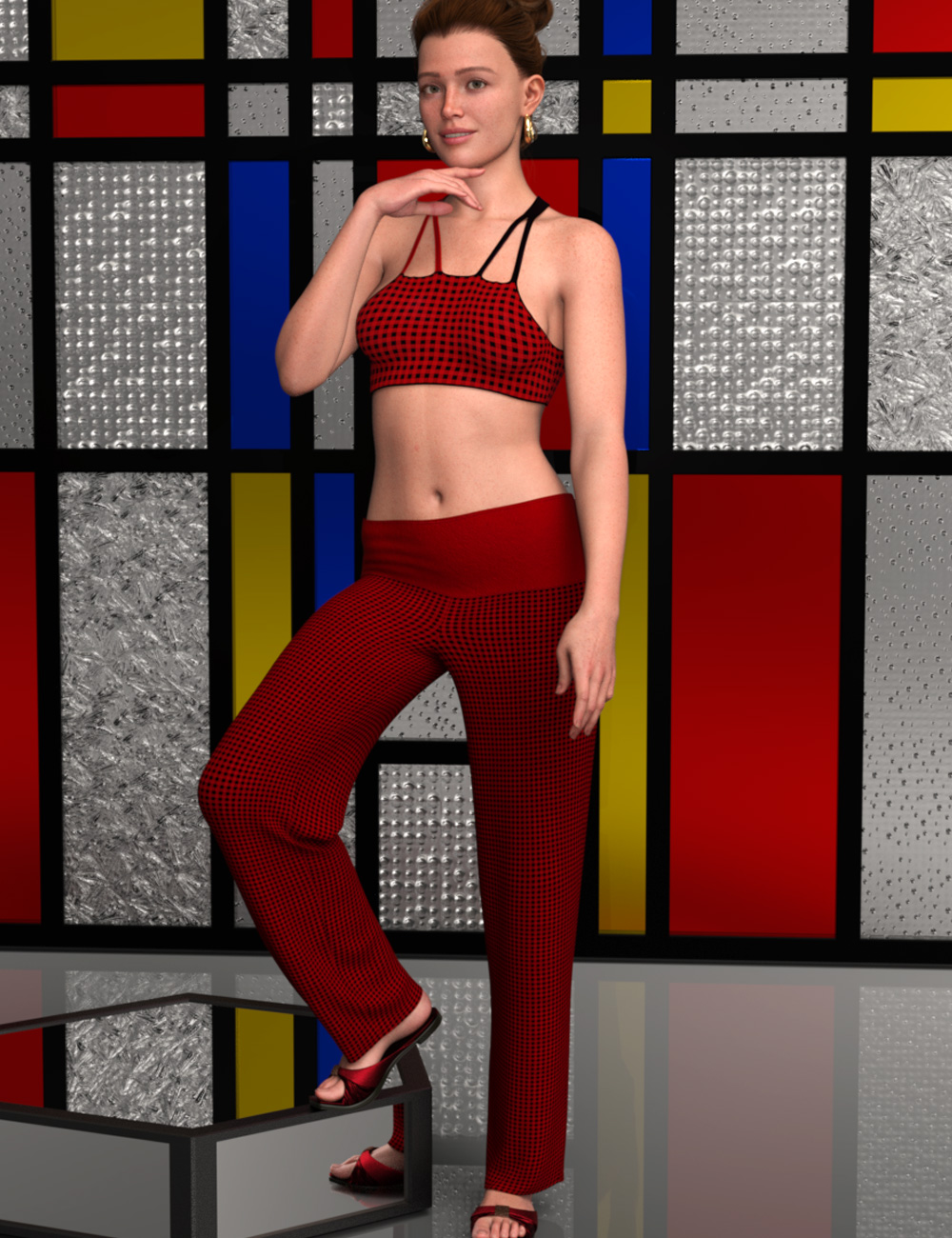 SIC Nicky dForce Pants Set for Genesis 9 by: Sisters In Chaos, 3D Models by Daz 3D