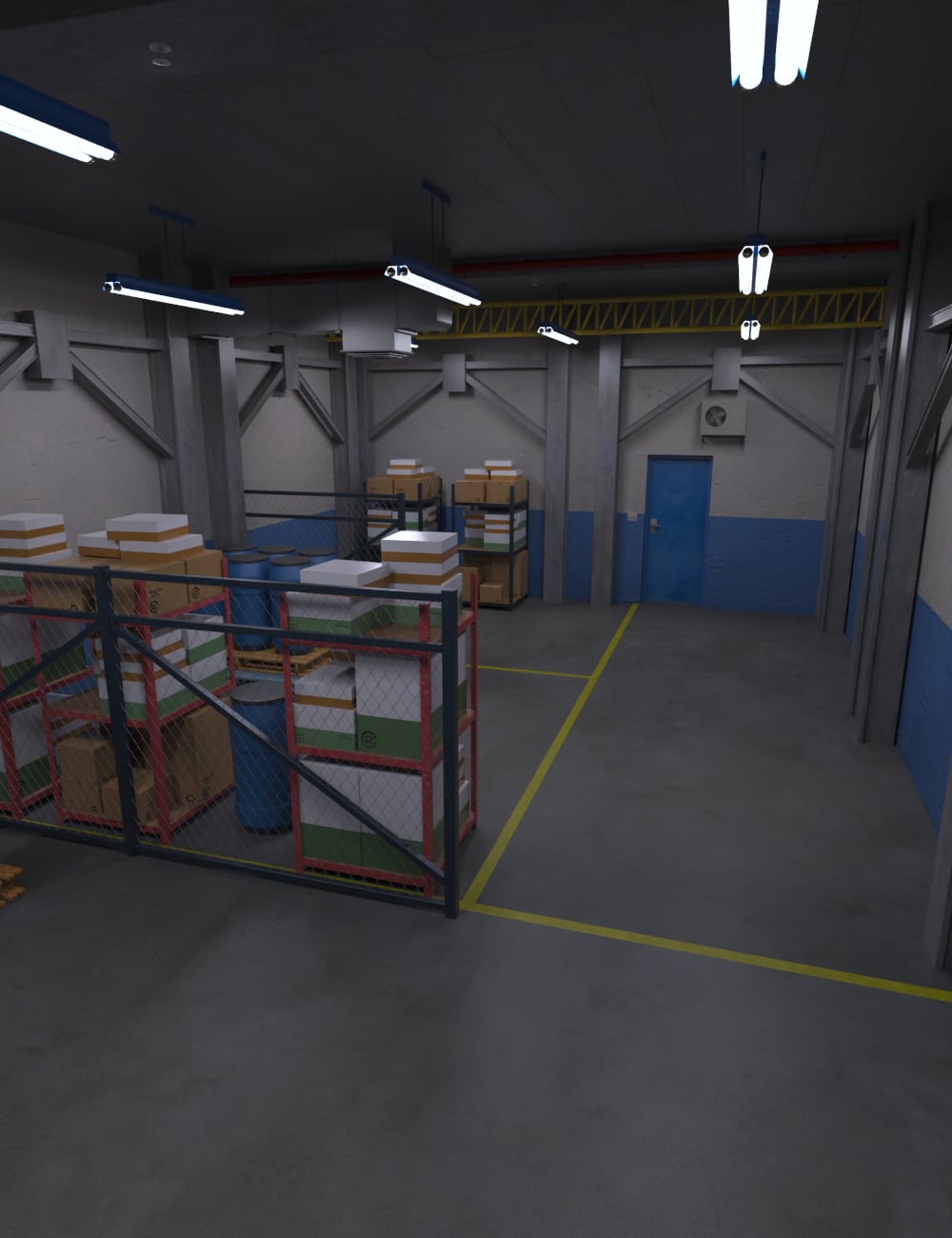 Stockroom Interior by: , 3D Models by Daz 3D