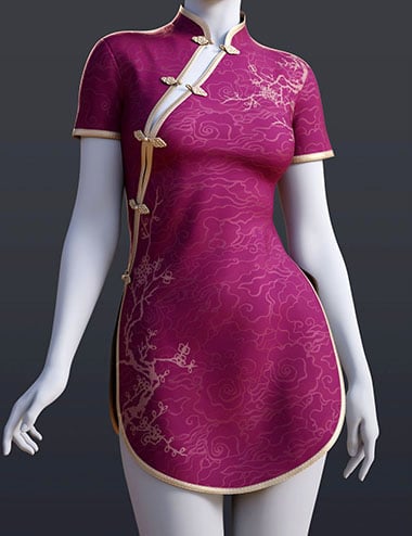 dForce BS Short Qipao Dress for Genesis 9