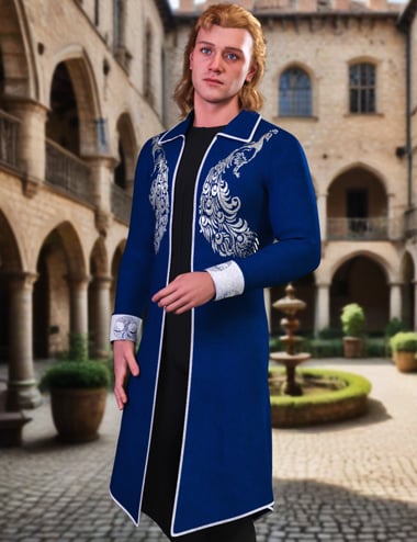 JMR dForce Louis Historical Coat for Genesis 9 and 8 Male