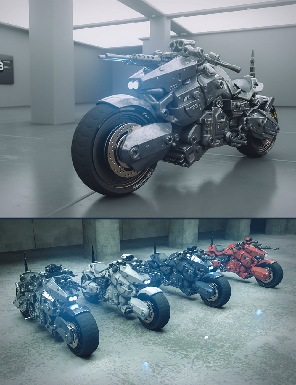 Polish Cyberpunk Motorbike by: Polish, 3D Models by Daz 3D