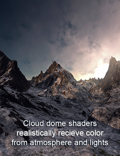 Cloud Nine 2D Cloud Domes by: DimensionTheory, 3D Models by Daz 3D