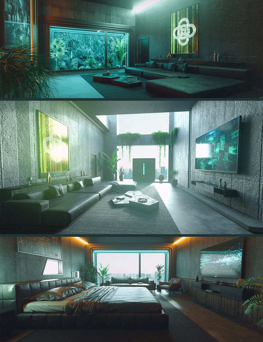 Polish Dark Sci-Fi Condo by: Polish, 3D Models by Daz 3D