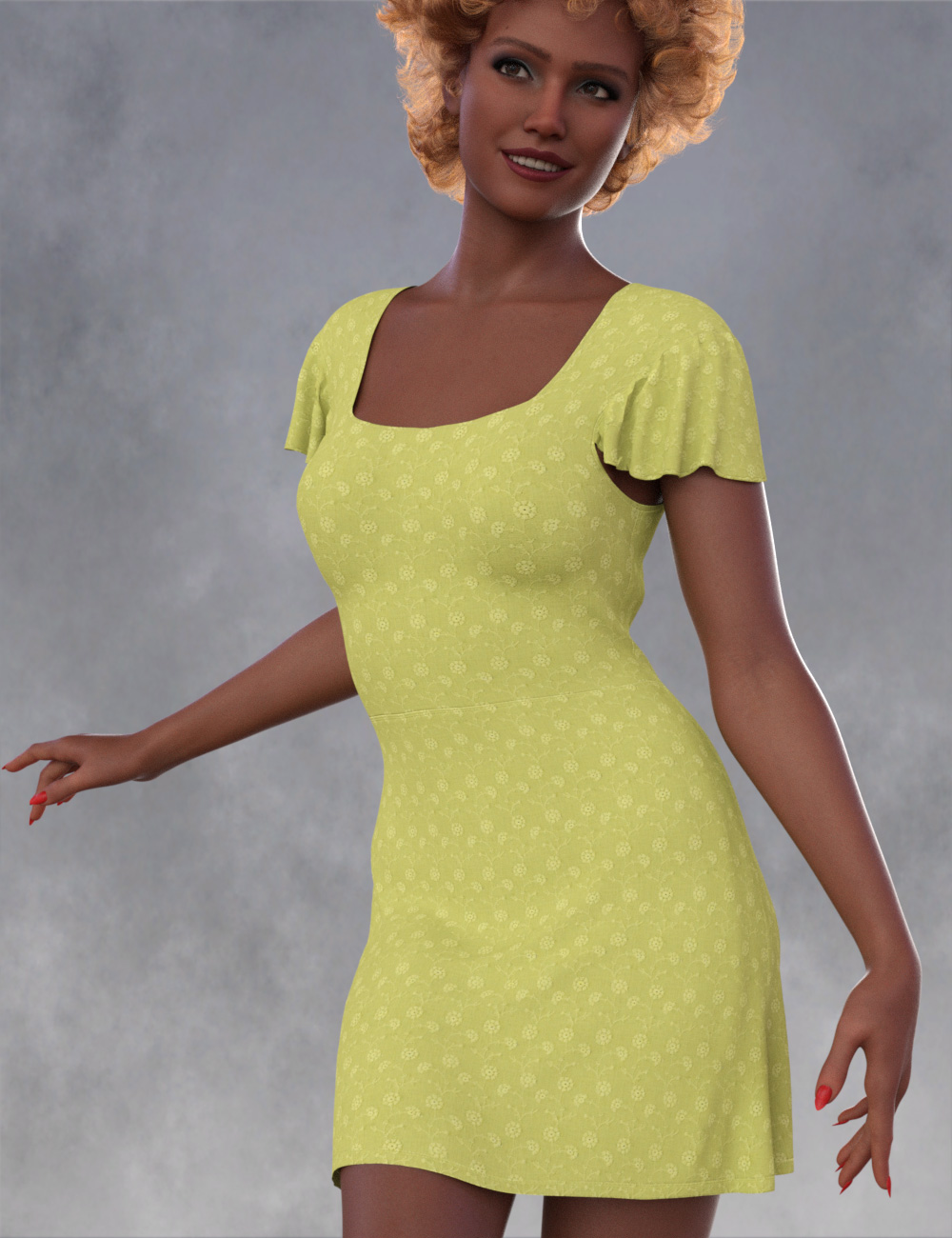 DNA Roxanne a dForce Mini Dress for Genesis 9 by: Donnena, 3D Models by Daz 3D
