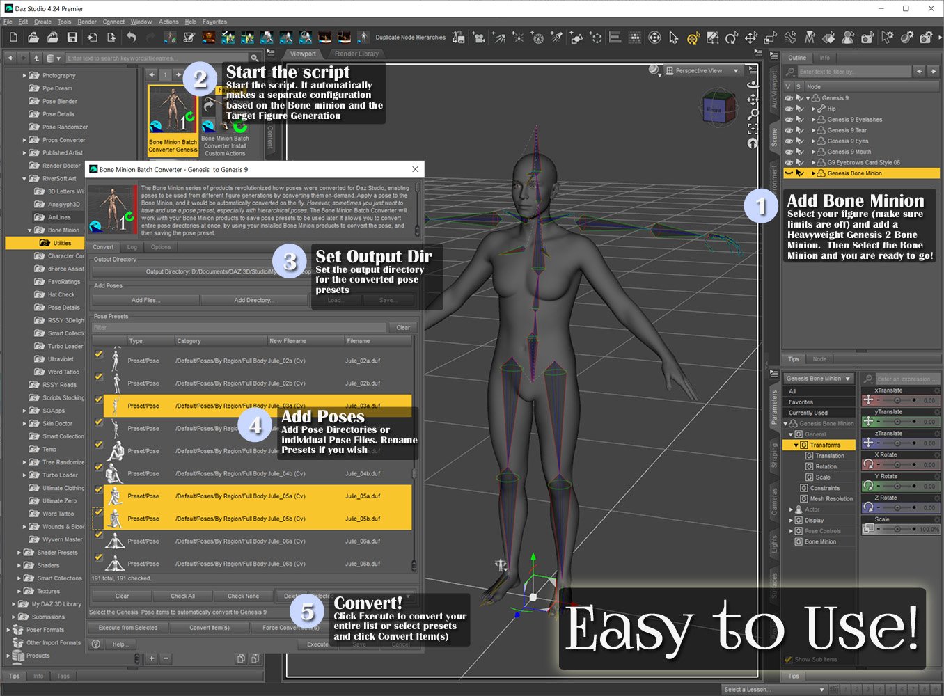 Bone Minion Batch Converter for Genesis Poses