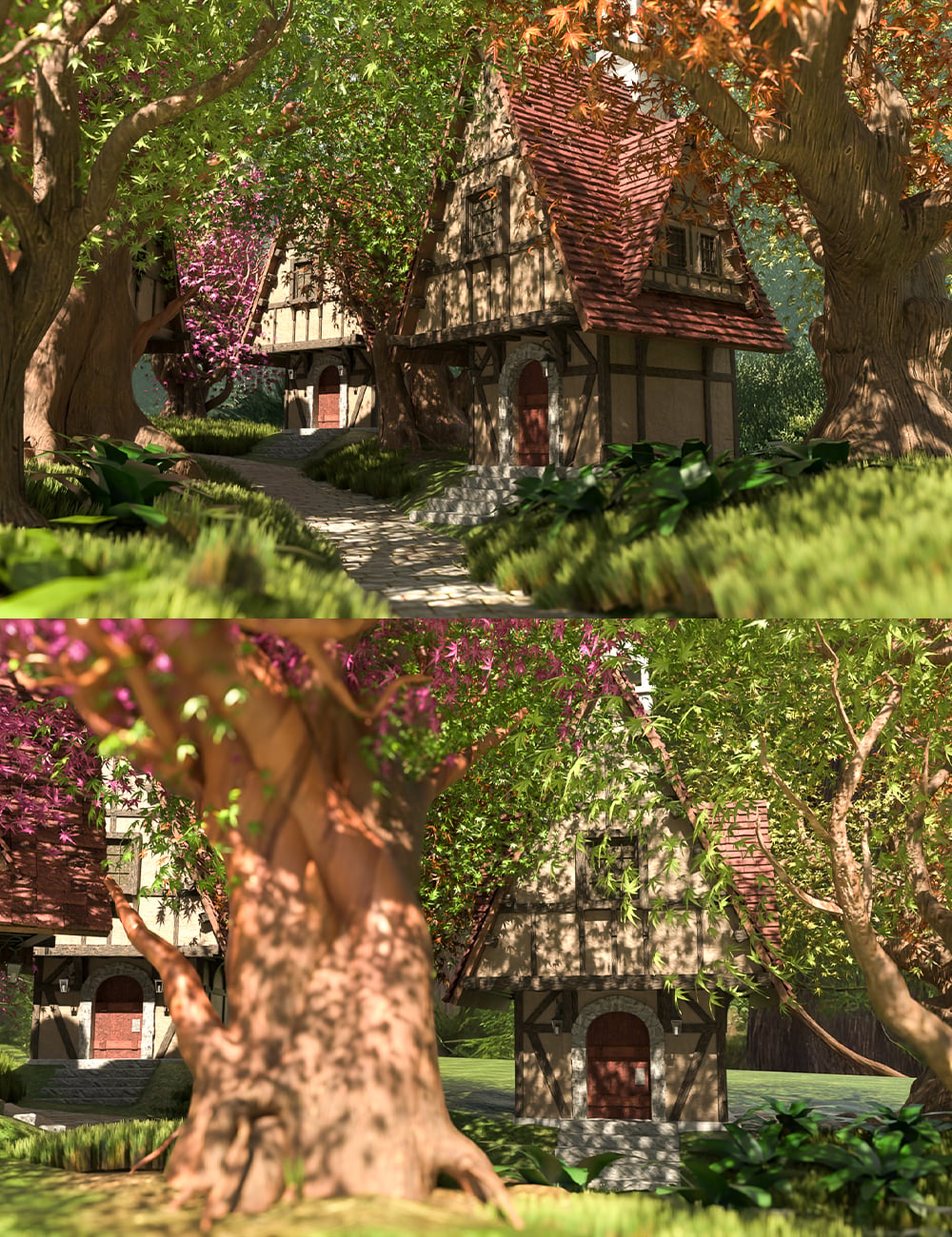 Redroof Hamlet by: clacydarch, 3D Models by Daz 3D