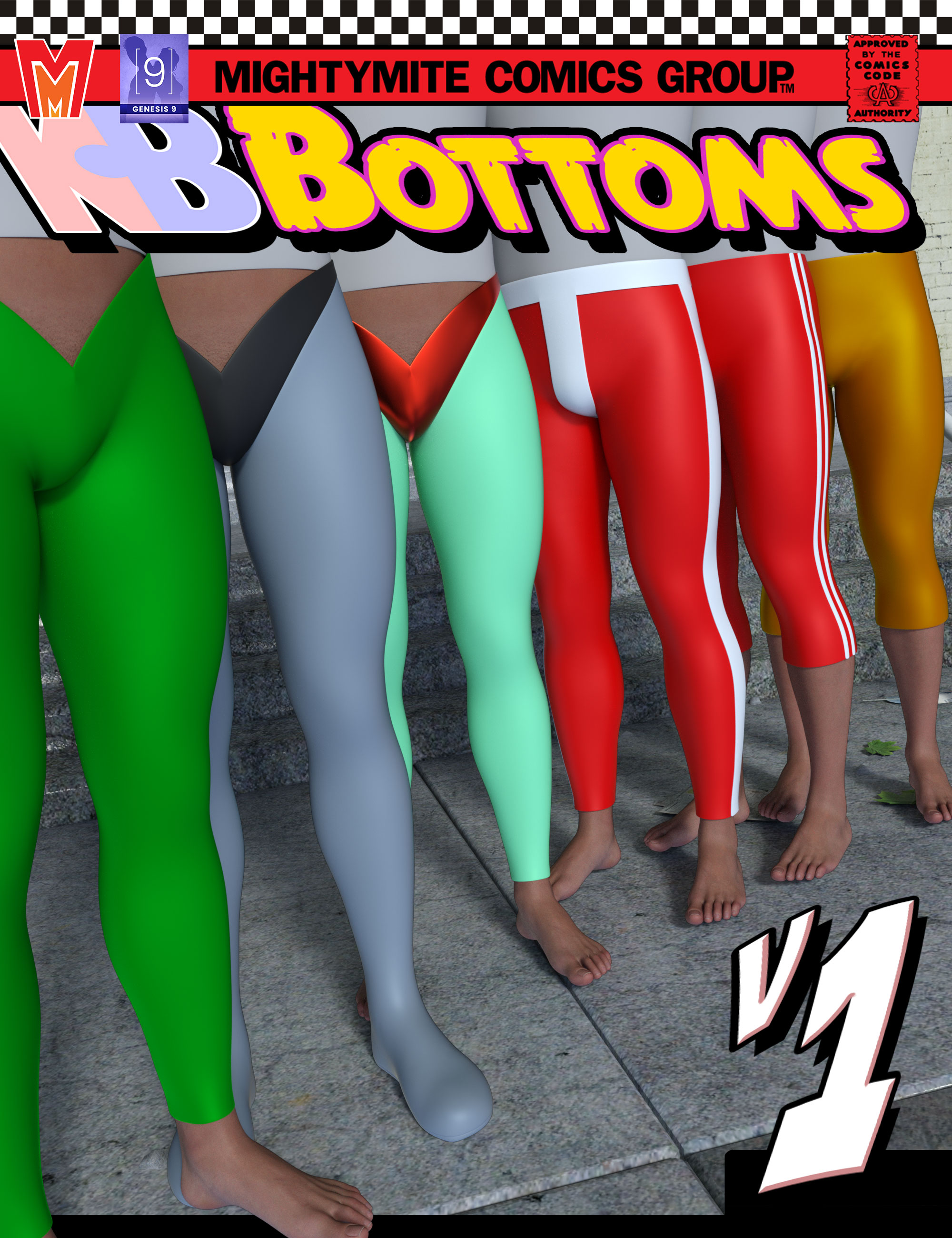 Bottoms v001 MMKBGenesis 9 by: MightyMite, 3D Models by Daz 3D