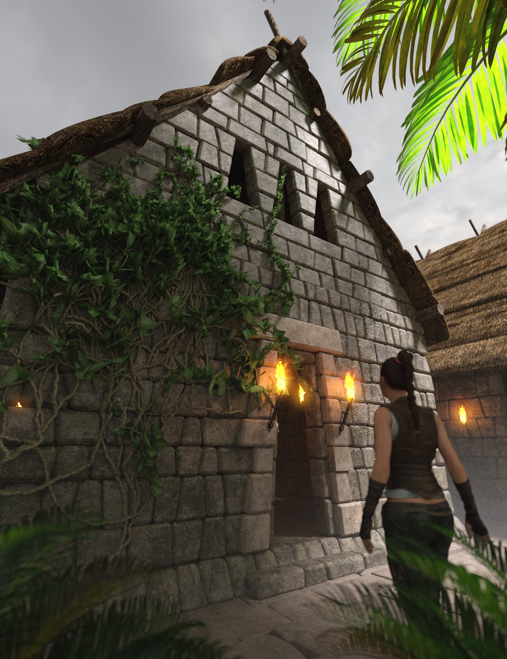 Mesoamerican City Buildings 2 by: Enterables, 3D Models by Daz 3D