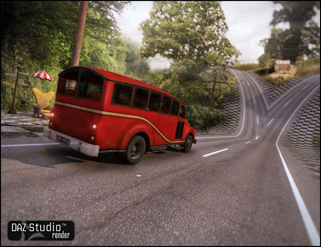 A Curious Bus by: Jack Tomalin, 3D Models by Daz 3D