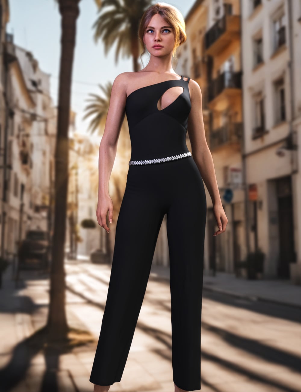 JMR dForce Marina Jumpsuit for Genesis 9 and 8 Female by: JaMaRe, 3D Models by Daz 3D