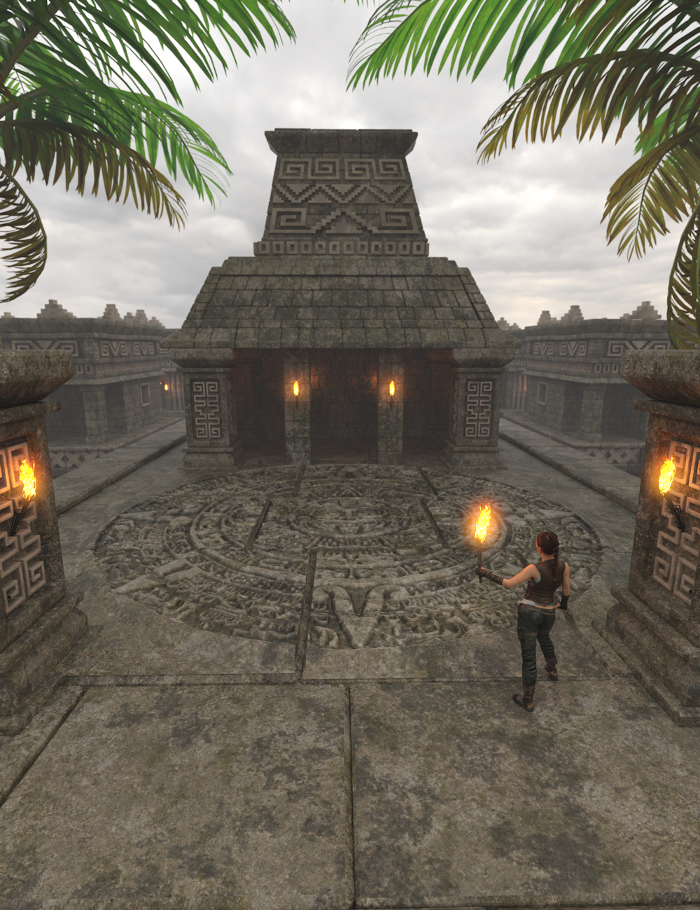 Mesoamerican Structures 2 by: Enterables, 3D Models by Daz 3D