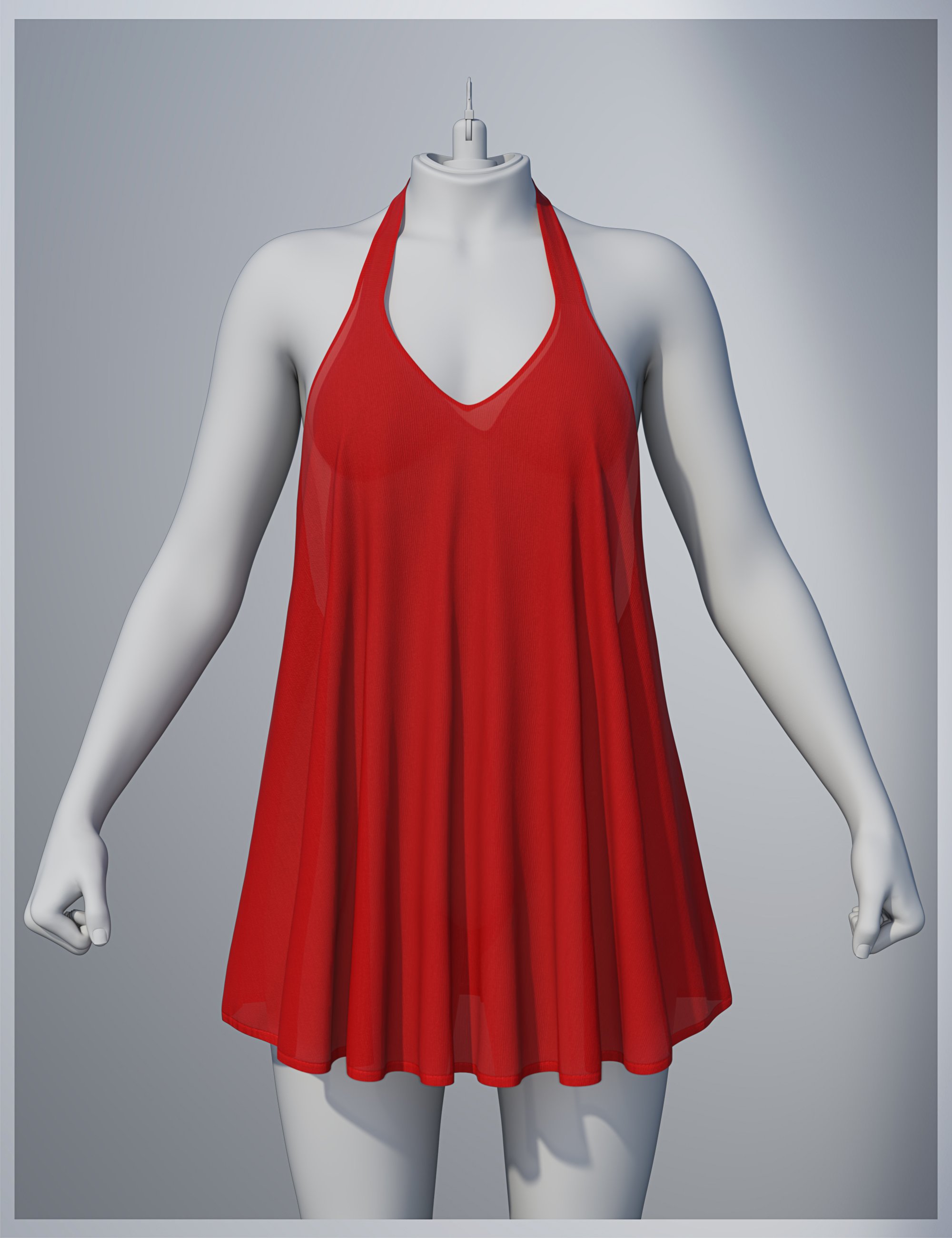 dForce SU Simple Slip Dress for Genesis 9