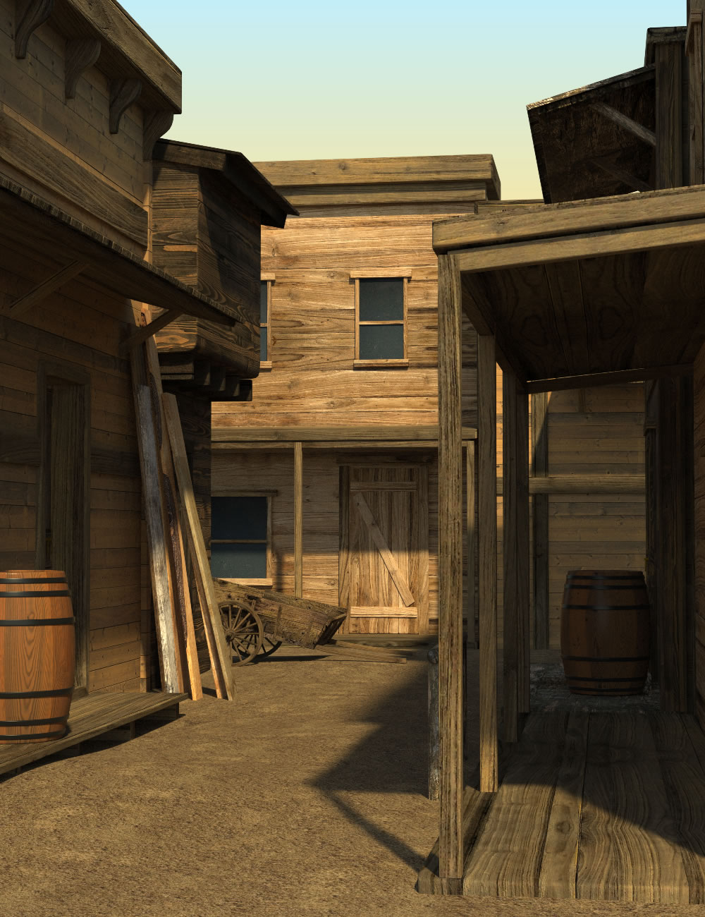 Alleyways Wild West by: SilvaAnt3d, 3D Models by Daz 3D