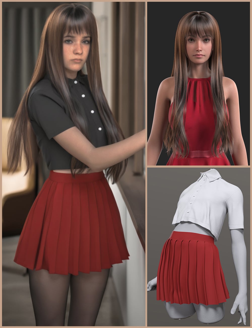 XYZ Ivy for Genesis 9 Bundle by: XYZArt Ken, 3D Models by Daz 3D