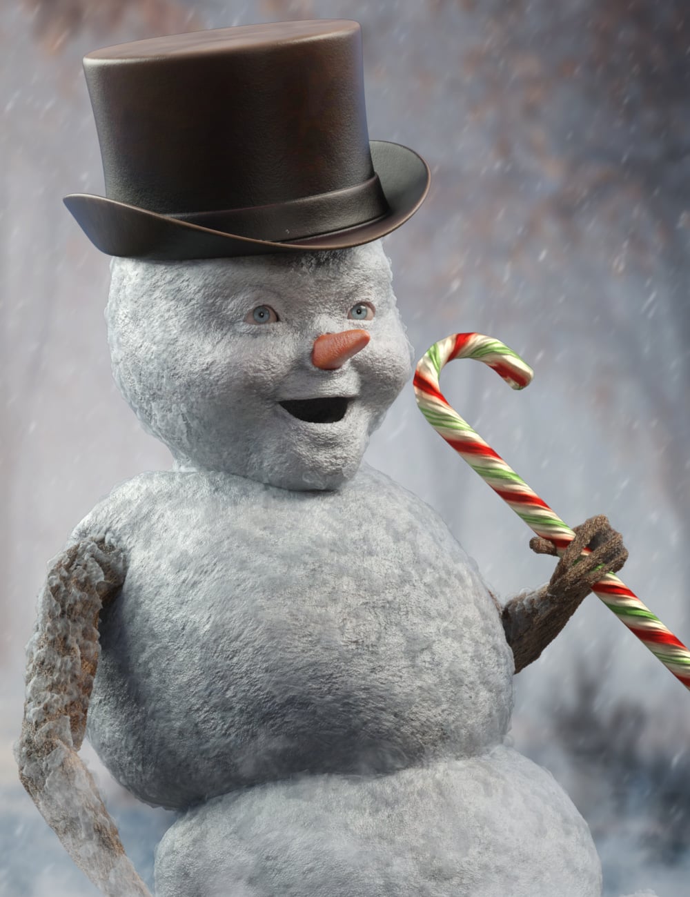 Icewick the Snowman for Genesis 9 by: RawArt, 3D Models by Daz 3D