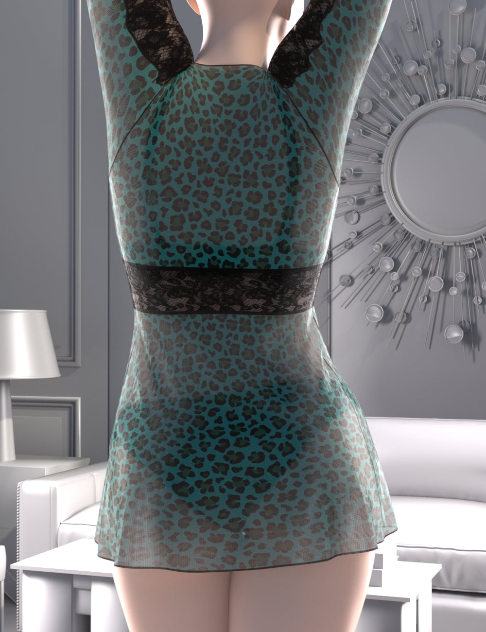 dForce SNL Babydoll for Genesis 9 by: chungdan, 3D Models by Daz 3D
