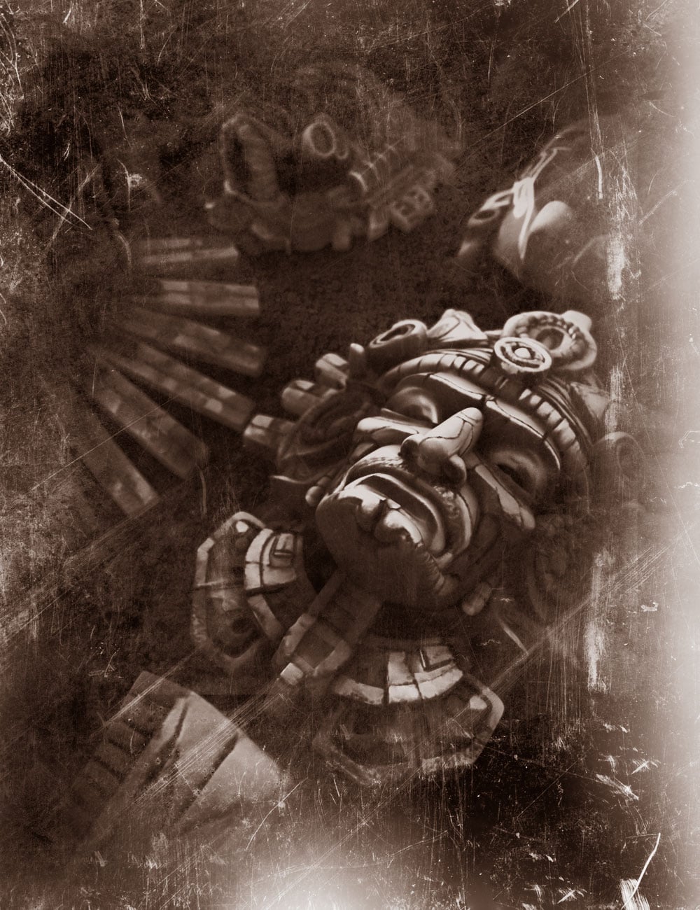 Old World Ruins Inca Mayan Head Masks Genesis 9 Base by: Giko, 3D Models by Daz 3D