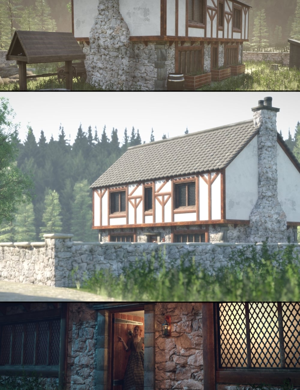 Willow Forest Cottage by: KindredArts, 3D Models by Daz 3D