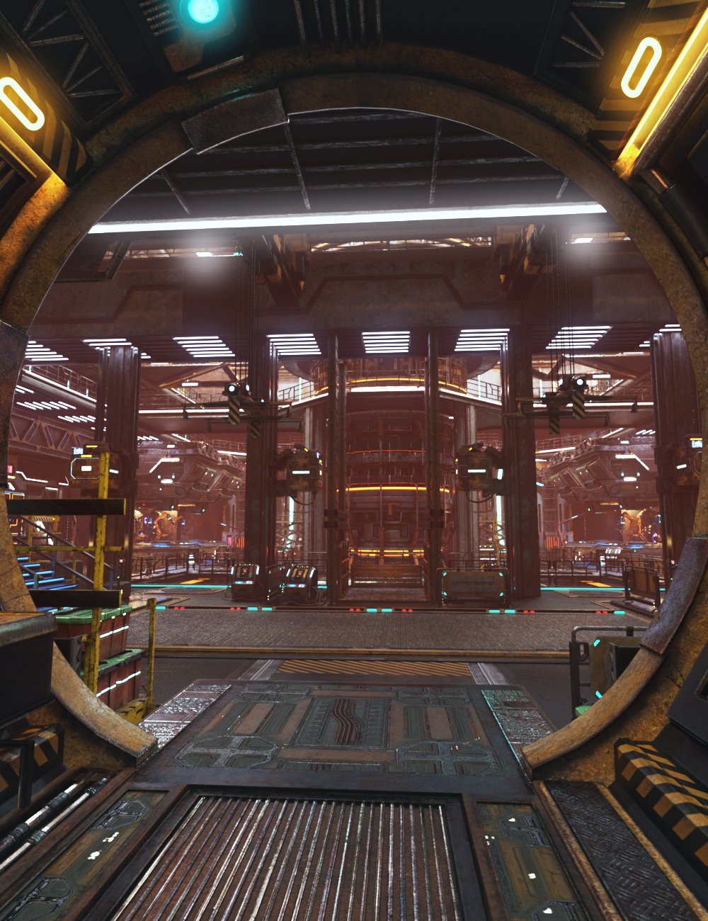 XI Sci-Fi Industrial Factory by: Xivon, 3D Models by Daz 3D