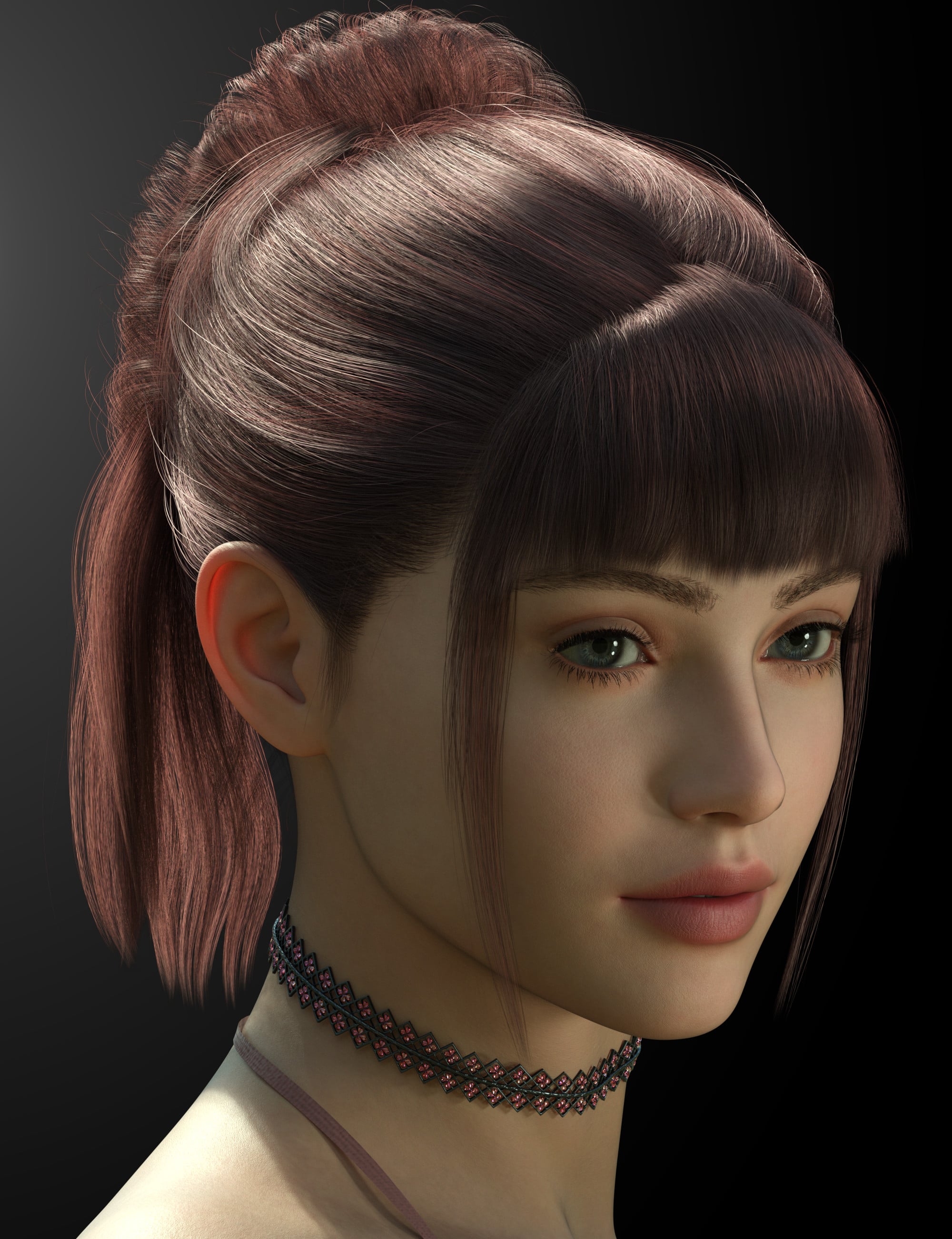 ALO Cleonike Hair for Genesis 9, 8 and 8.1 Females by: Akhelloos, 3D Models by Daz 3D