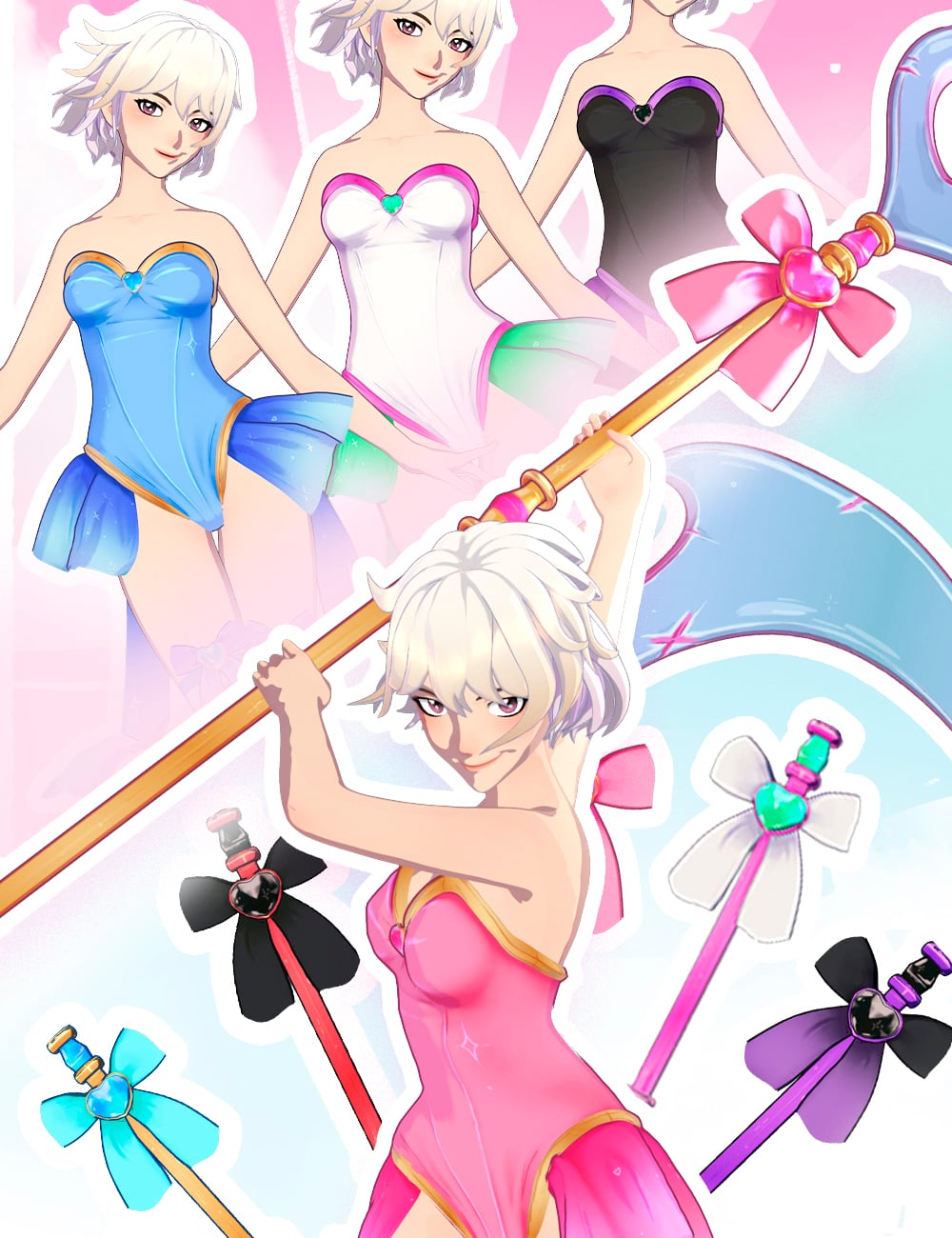 LA Magical Warrior Bundle for Genesis 9 Female Toon by: Laia, 3D Models by Daz 3D