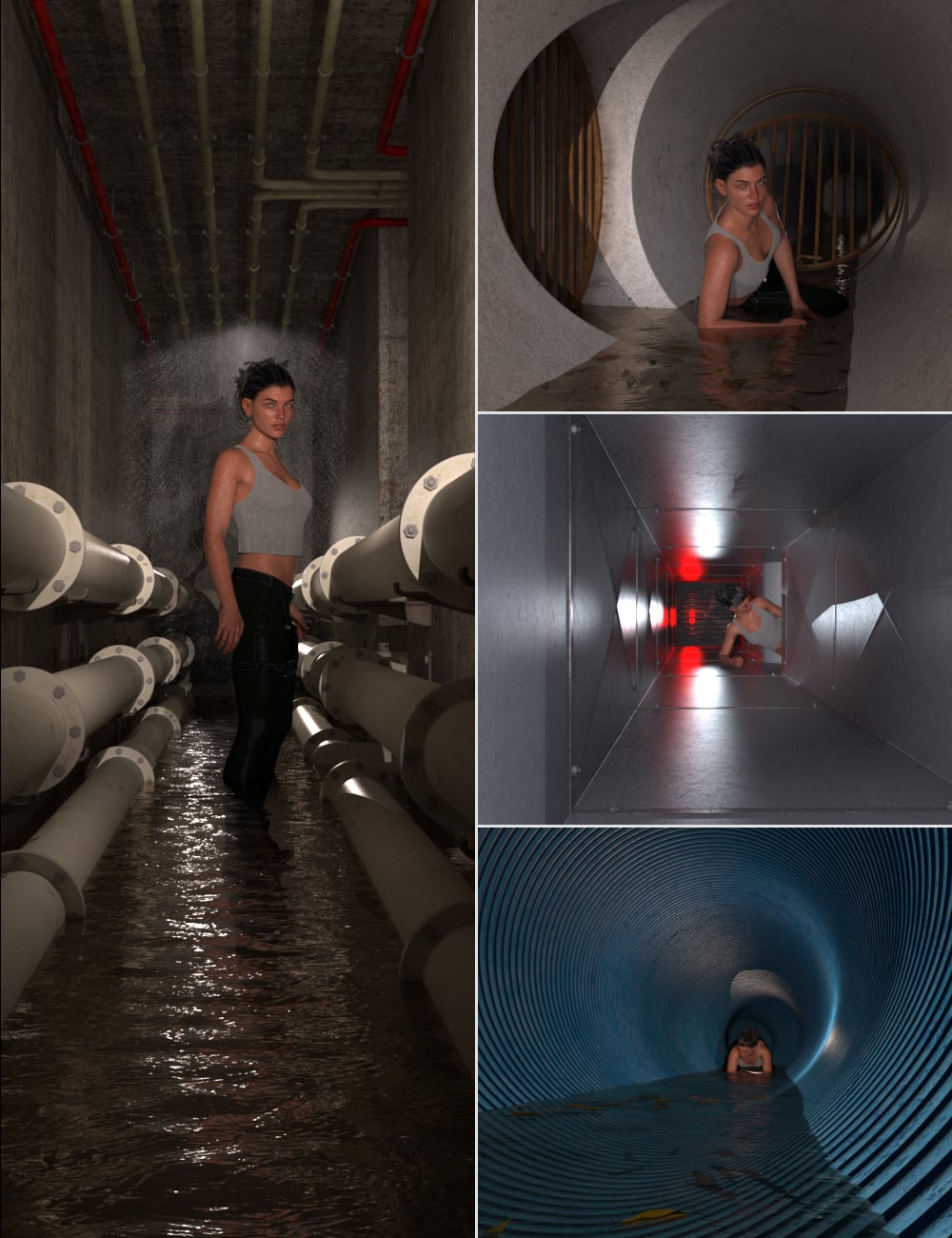 FM Claustrophobia Shafts by: Flipmode, 3D Models by Daz 3D