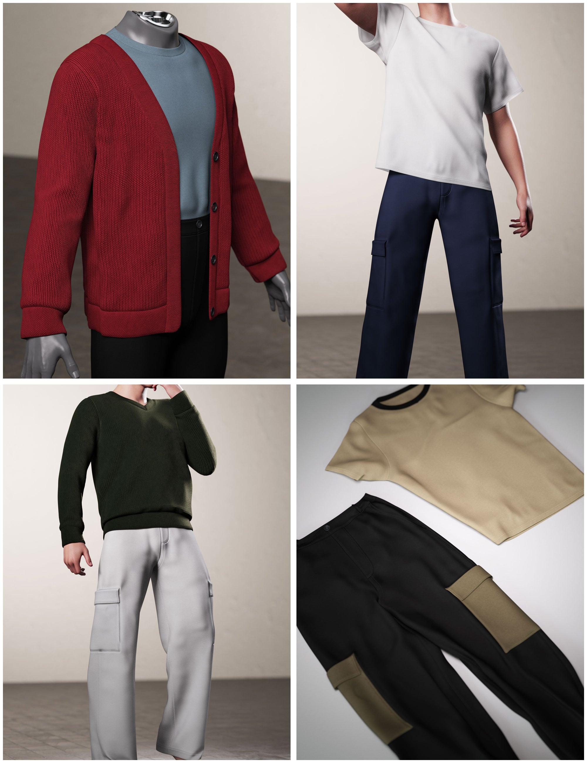 dForce 10-in-1 Masculine Wardrobe for Genesis 9 by: outoftouch, 3D Models by Daz 3D