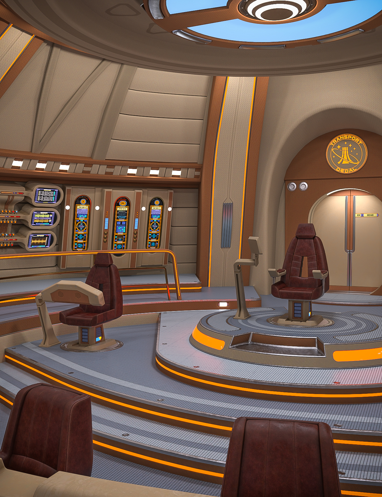 SE Starship Bridge Dedal by: Space Elsa, 3D Models by Daz 3D