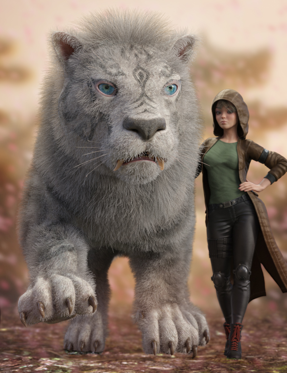 Torajin for Big Cat 2 by: RawArt, 3D Models by Daz 3D