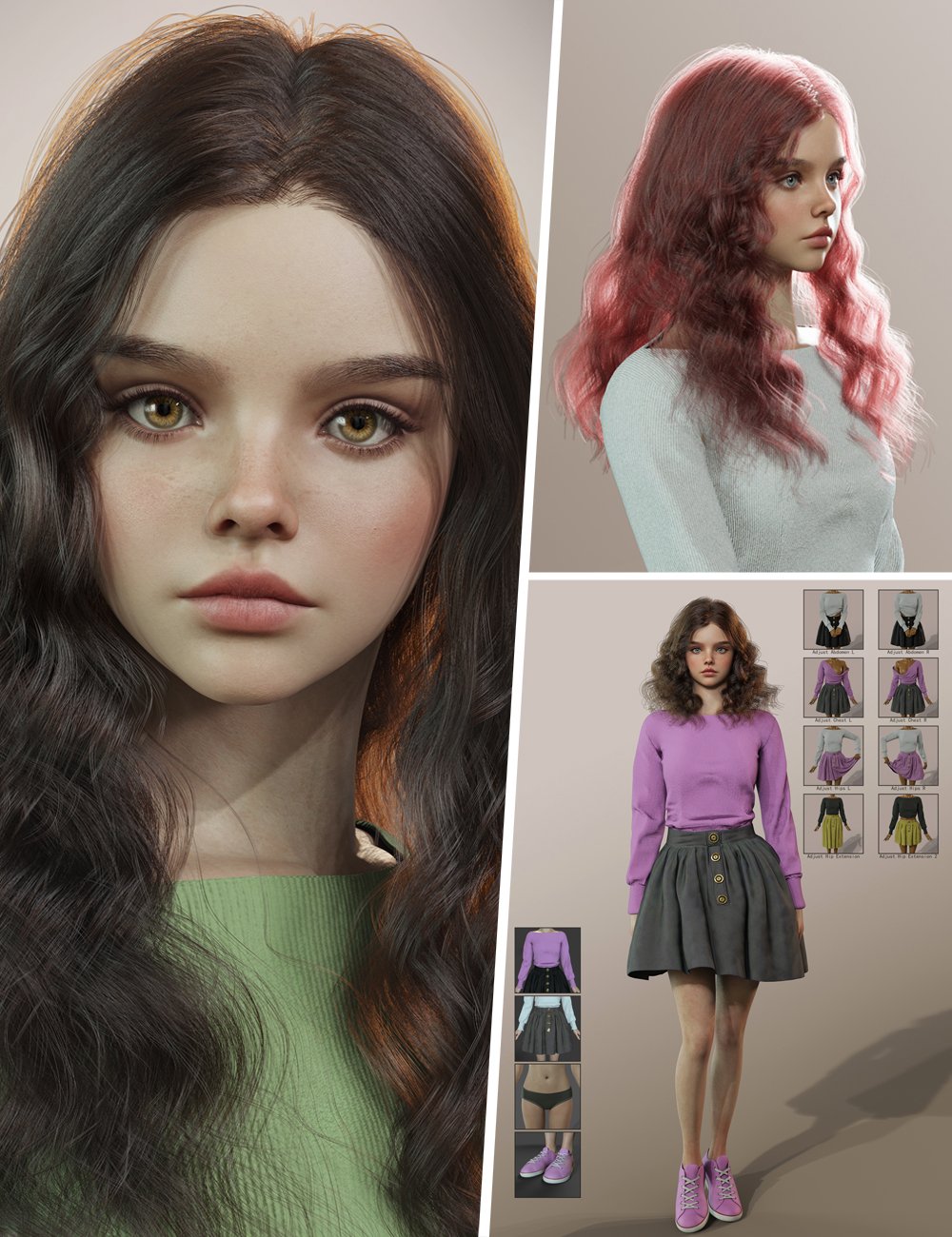 MB Eua for Genesis 9 Bundle by: Magic Brush, 3D Models by Daz 3D
