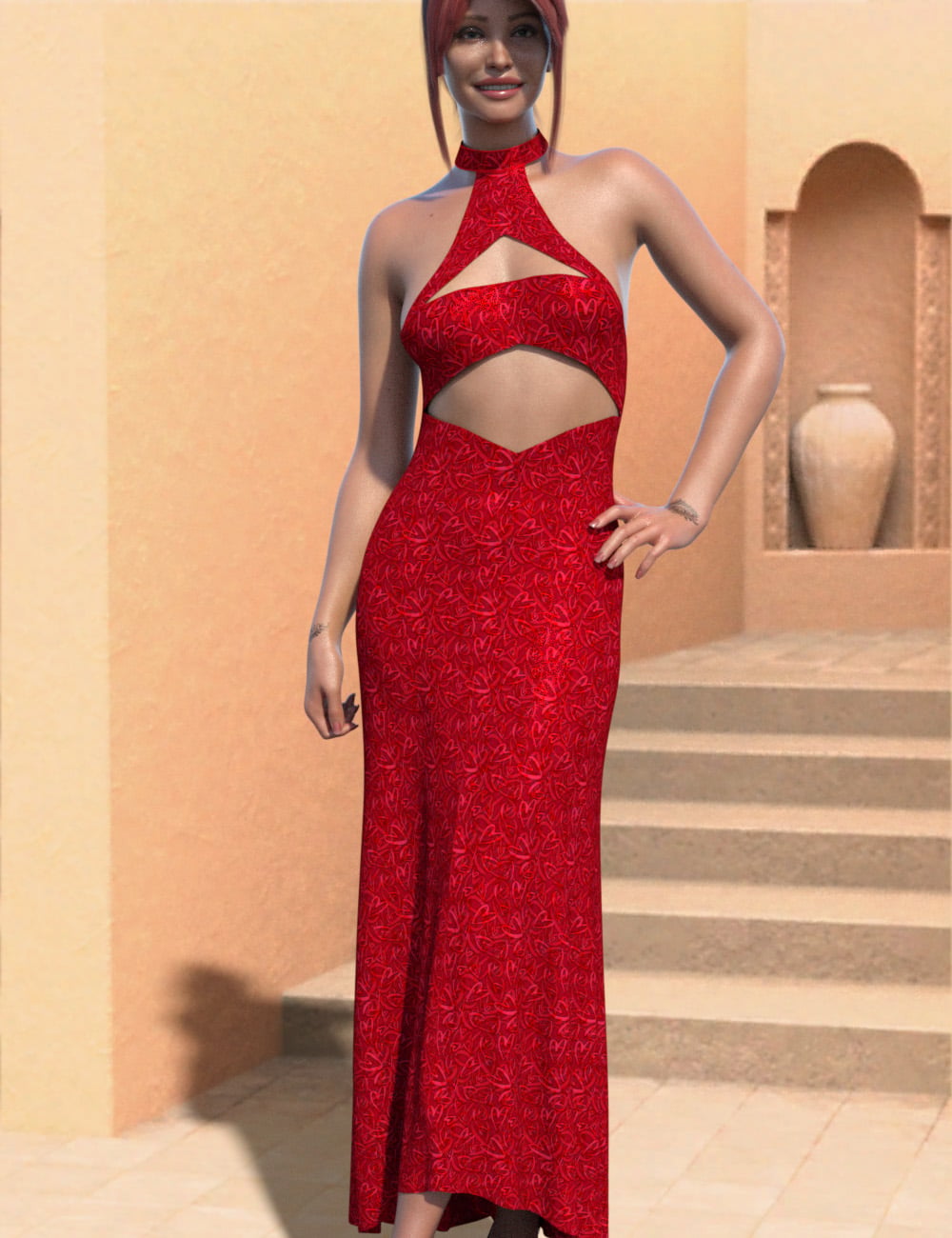 SIC Evelyn dForce Gown for Genesis 9 by: Sisters In Chaos, 3D Models by Daz 3D