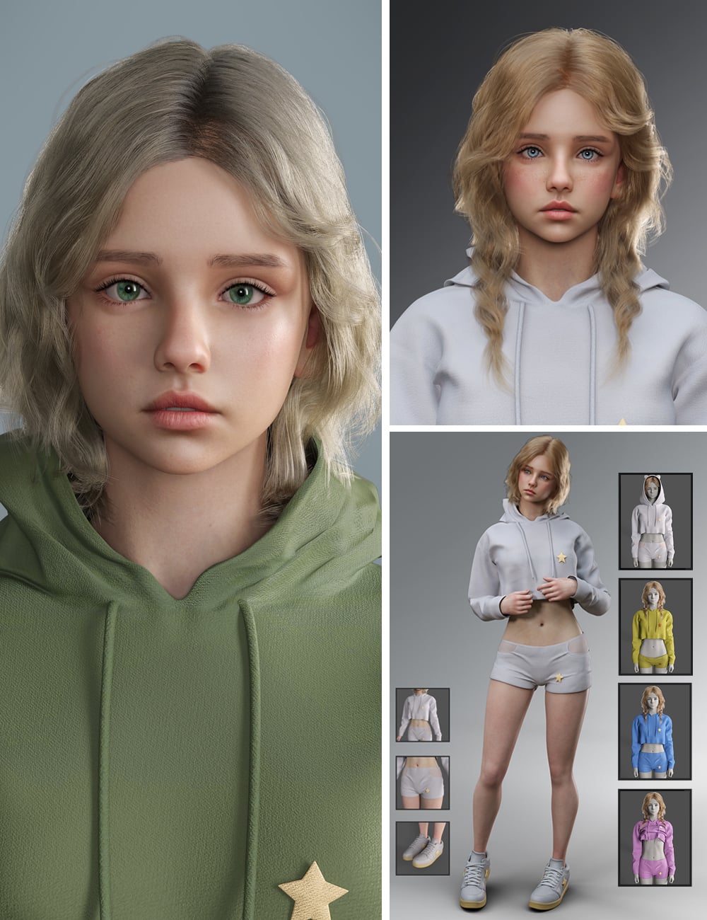 MB Xaime for Genesis 9 Bundle by: Magic Brush, 3D Models by Daz 3D