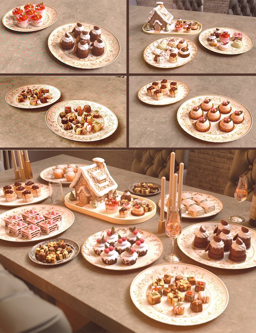 Polish Christmas Festival Desserts by: Polish, 3D Models by Daz 3D
