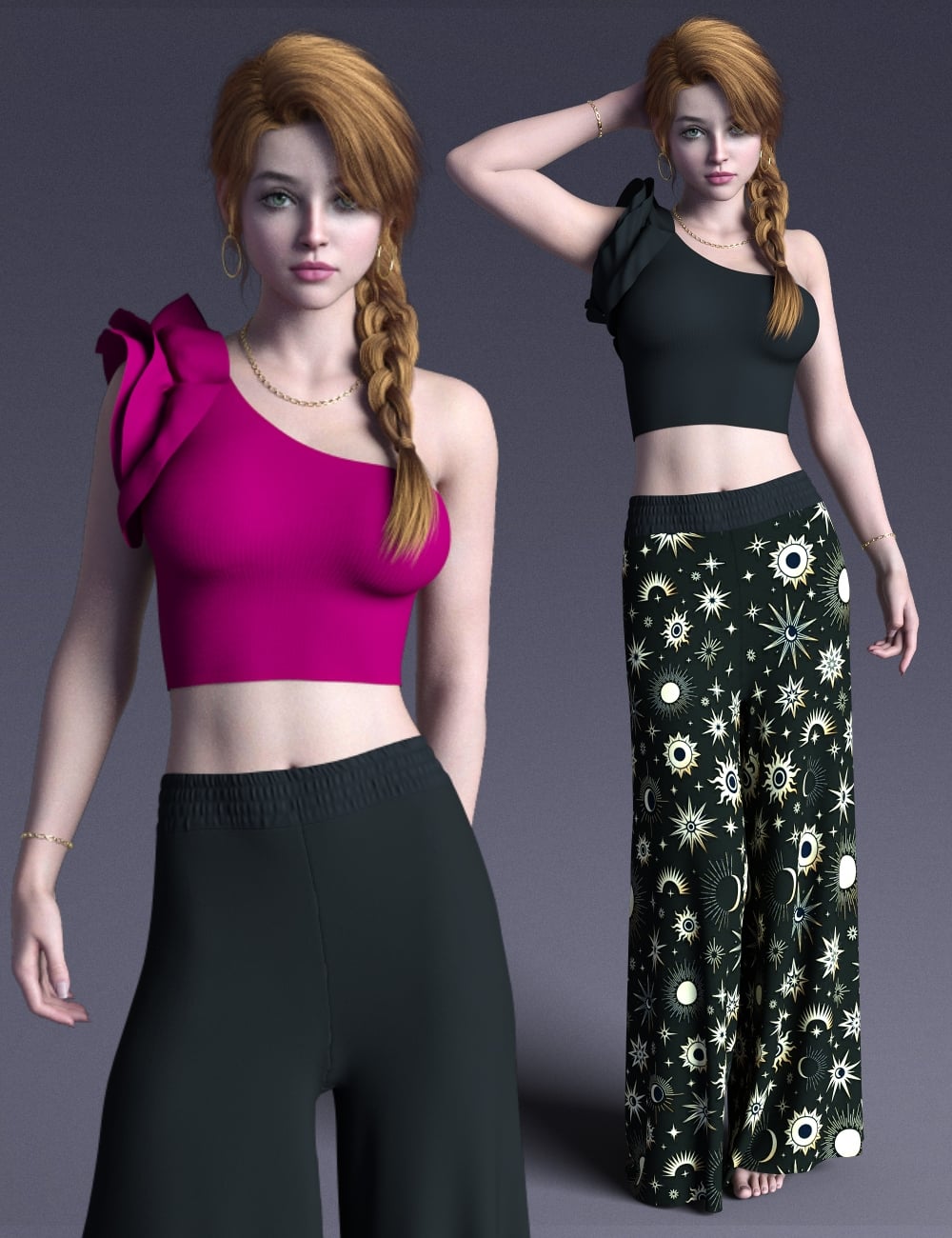 MbM dForce Daydream Outfit for Genesis 9 by: Heatherlly, 3D Models by Daz 3D
