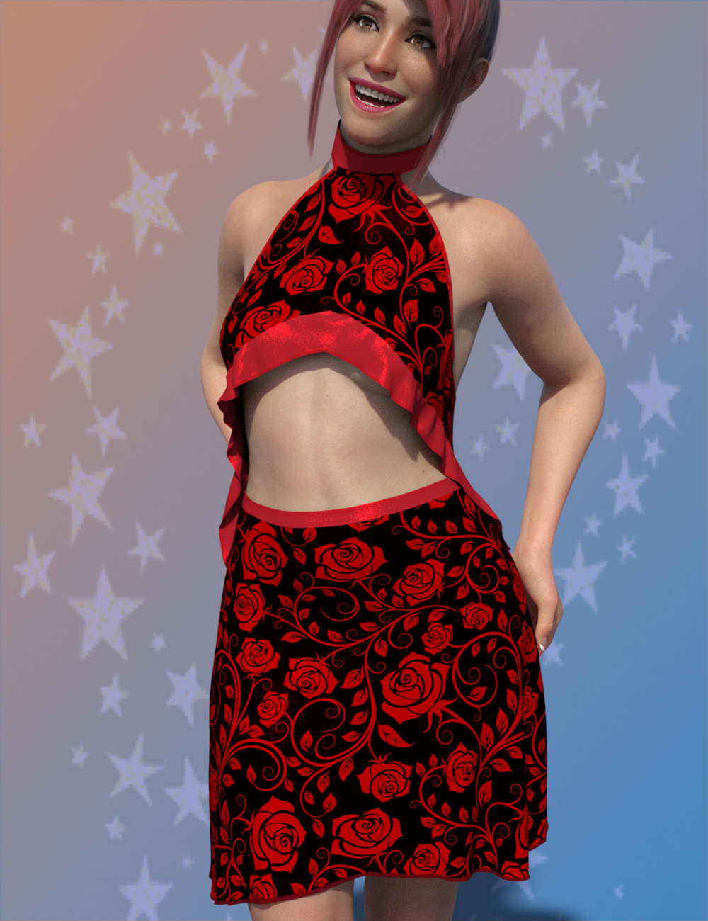 SIC Frilli dForce Mini for Genesis 9 by: Sisters In Chaos, 3D Models by Daz 3D