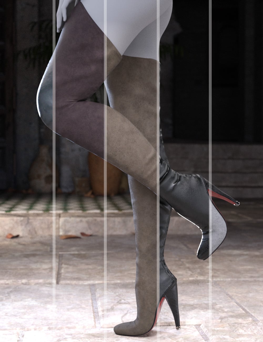 CB Aisha Boots For Genesis 9, 8 and 8.1 by: CynderBlue, 3D Models by Daz 3D
