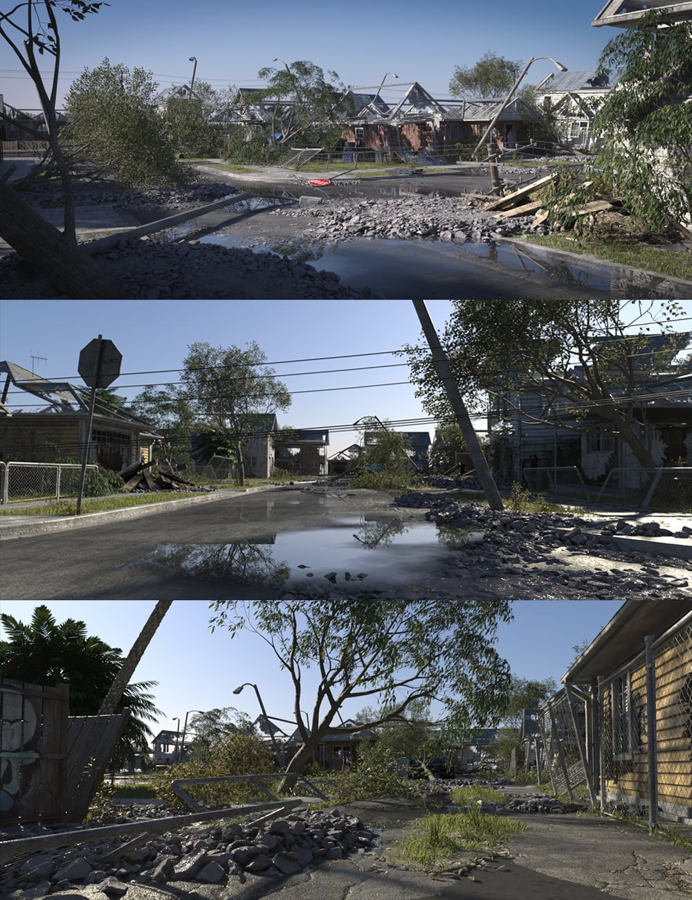 The Suburbs Post Hurricane by: Dreamlight, 3D Models by Daz 3D
