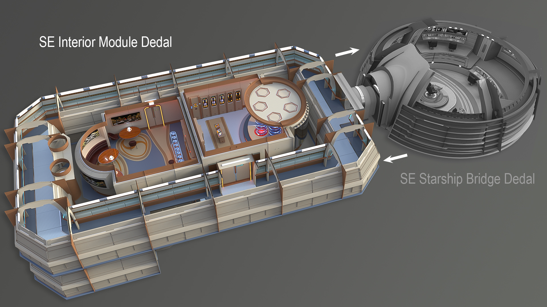 SE Interior Module Dedal | Daz 3D