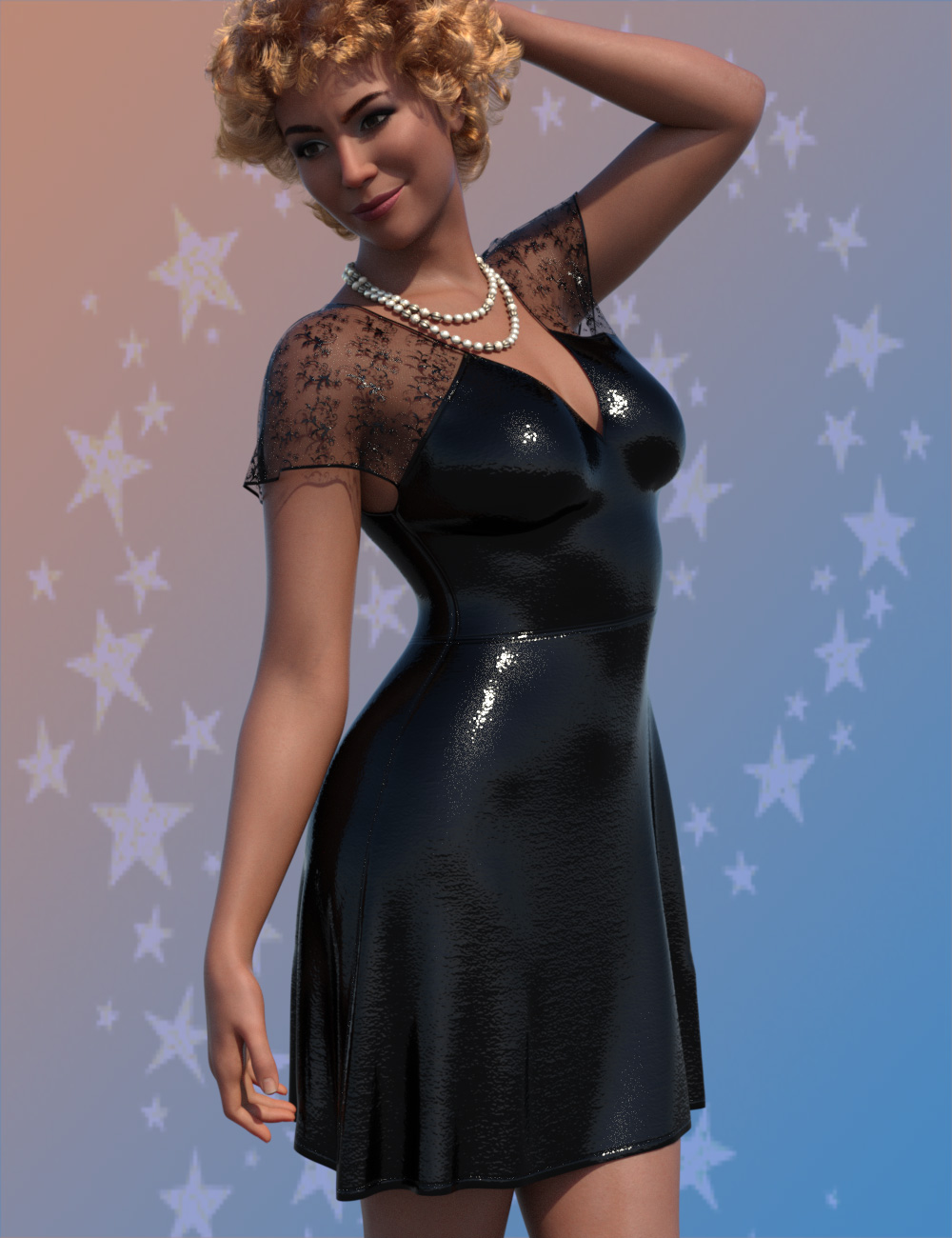 DNA Betty Versatile  dForce Mini for Genesis 9 by: Donnena, 3D Models by Daz 3D