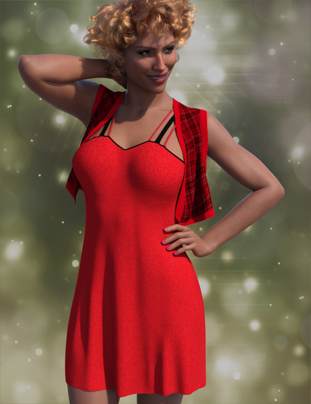 SIC Polly Set dForce Twin Set for Genesis 9 by: Sisters In Chaos, 3D Models by Daz 3D