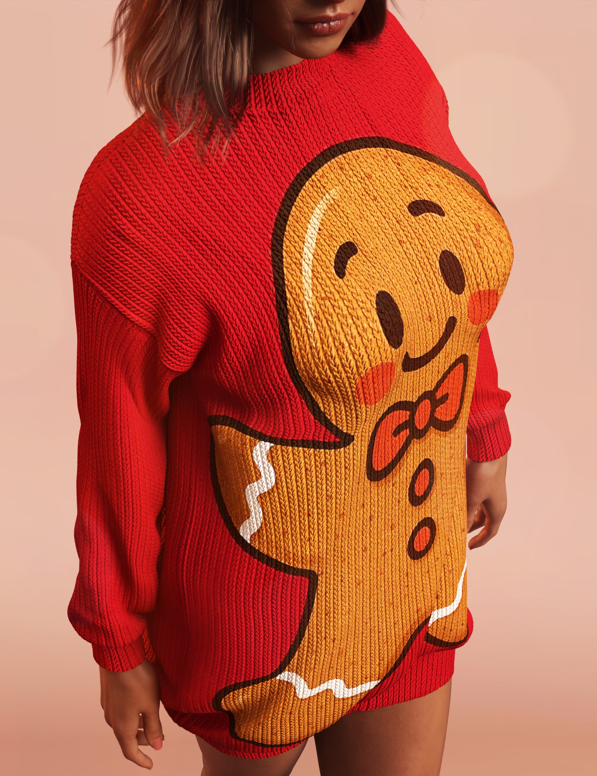 dForce M8 Xmas Sweater Dress for Genesis 9 by: Modu8, 3D Models by Daz 3D