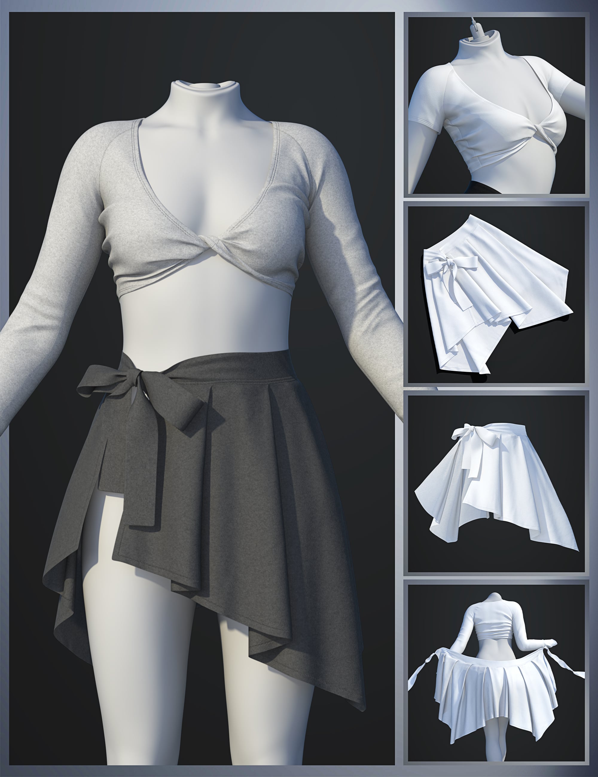 dForce SU Fitness Sportswear for Genesis 9 by: Sue Yee, 3D Models by Daz 3D