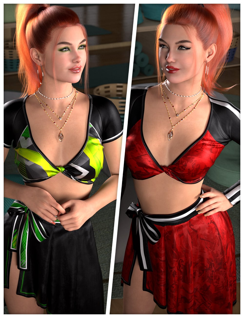 Workout Textures for dForce SU Fitness Sportswear by: ShanasSoulmate, 3D Models by Daz 3D