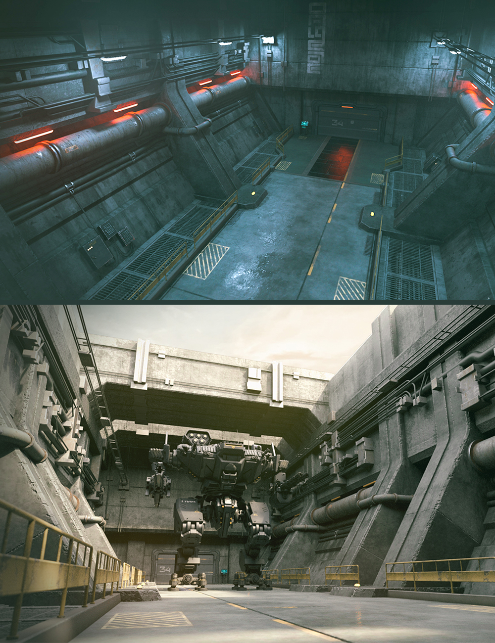 Polish Bunker Entrance Scene by: Polish, 3D Models by Daz 3D